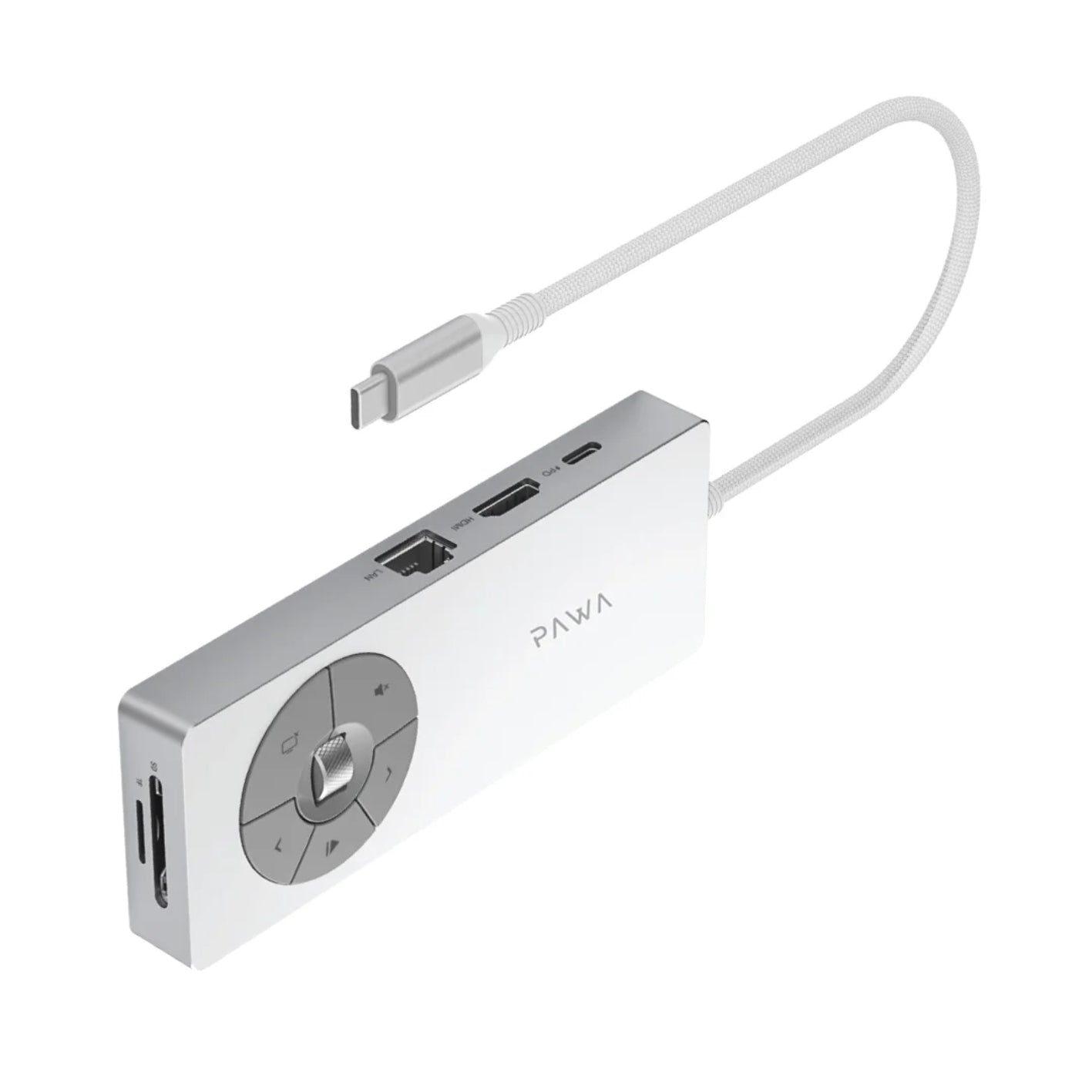 Pawa 8IN 1 Type-C Hub With Multimedia Function PD100 (PW-THUB8124) Pawa 8IN 1 Type-C Hub With Multimedia Function PD100 (PW-THUB8124)